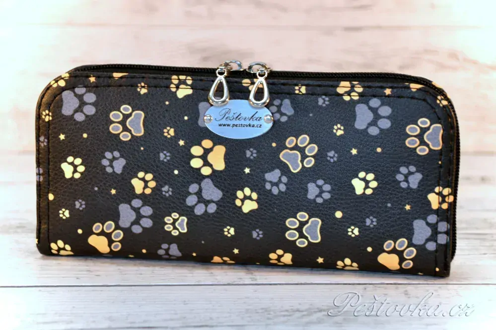 Peštovka Zipová peněženka *zlatošedé tlapky*