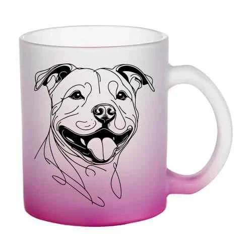 Hrnek skleněný MATNÝ 330 ml A+ barevný gradient *STAFÍK*