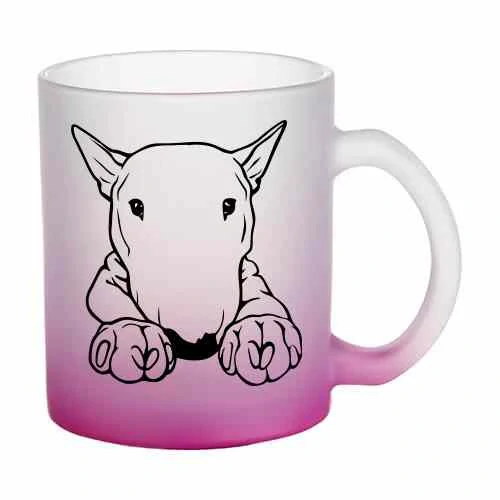 Hrnek skleněný MATNÝ 330 ml A+ barevný gradient *BULÍK*