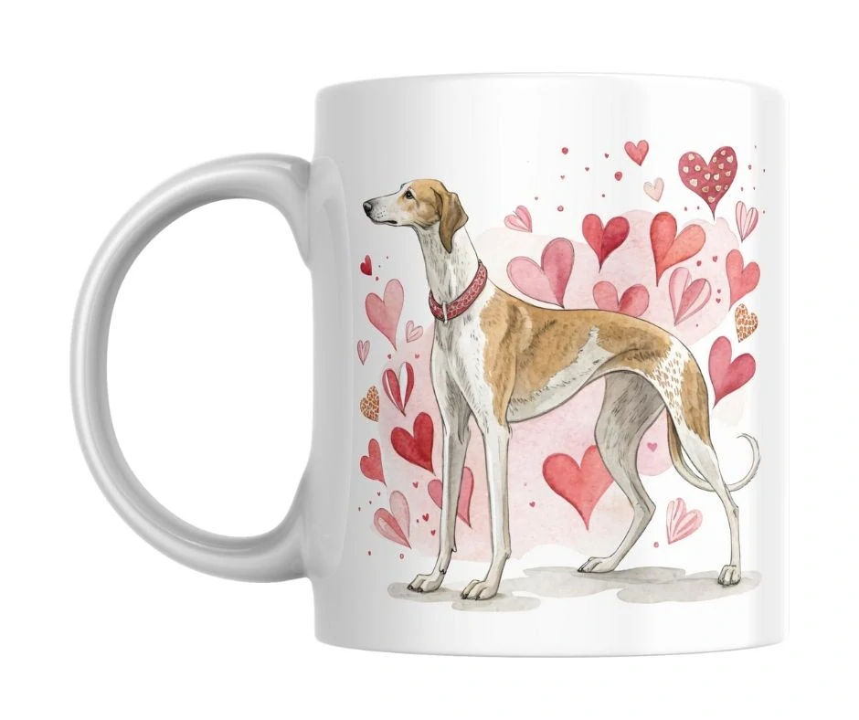 Hrnek bílý 330 ml *Valentýn - Greyhound*