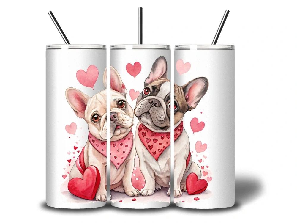 Peštovka termohrnek 600ml *Valentýn - francouzský buldoček*