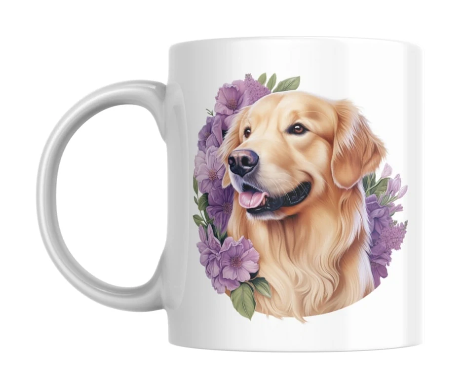 Hrnek bílý 330 ml *ZLATÝ RETRIEVER*