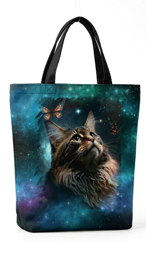 Peštovka Nákupní taška *KOČKA galaxy*