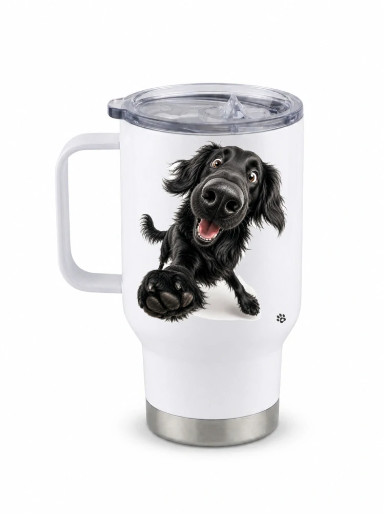 Peštovka Cestovní hrnek 450ml *FLAT-COATED RETRIEVER*