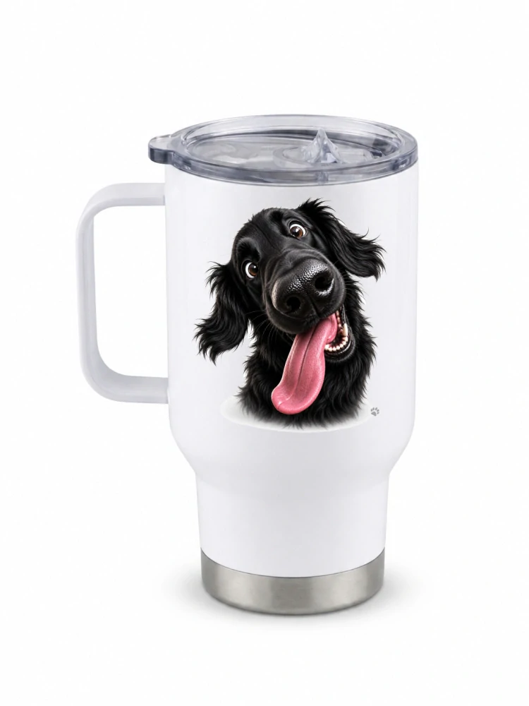Peštovka Cestovní hrnek 450ml *FLAT-COATED RETRIEVER*