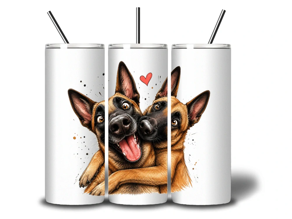 Peštovka termoláhev 600ml – HUG ATTACK! – Belgický ovčák MALINOIS