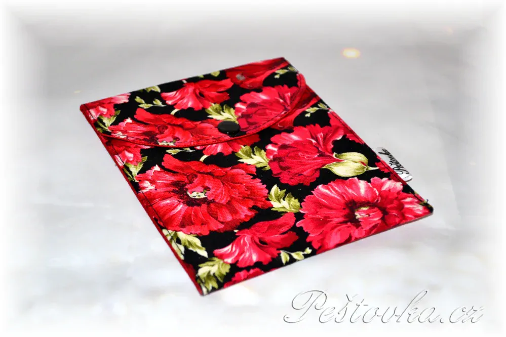 Peštovka - obal na očkovák - kapsička *vlčí máky*