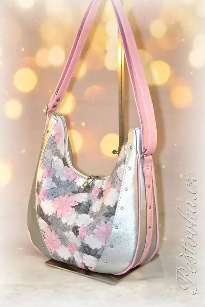 Peštovka - kabelka Karola - zmenšená *pivoňky*