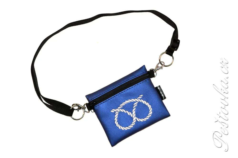 Peštovka Výstavní pamlskovník *staffbull - modrý s uzlem*