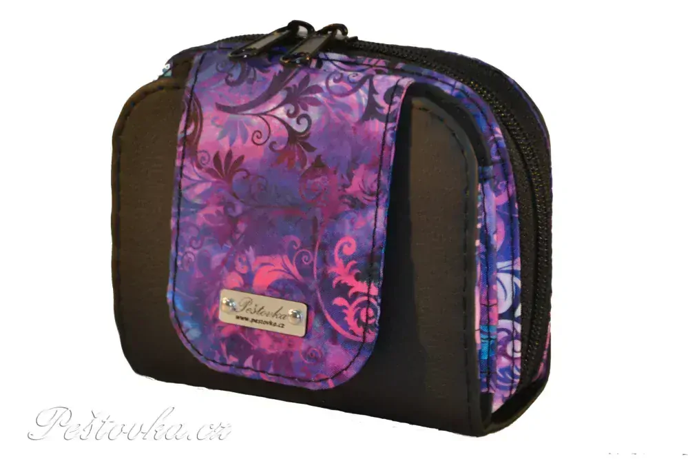 Peštovka Malá praktická peněženka *modro-růžová*