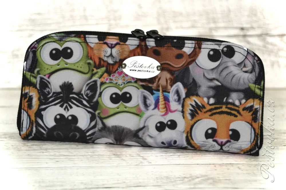 Peštovka Zipová peněženka *vykulená zvířátka*