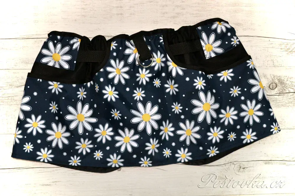 Peštovka Výcviková sukně *kopretiny na modré*