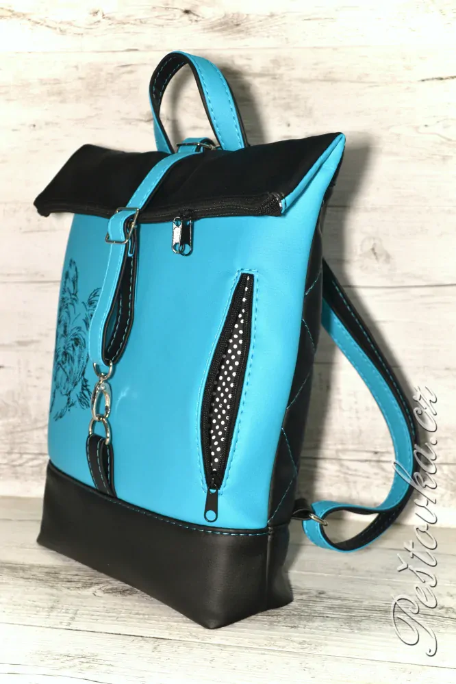 Peštovka Překlápěcí batoh Lucas *yorkshire* modrý