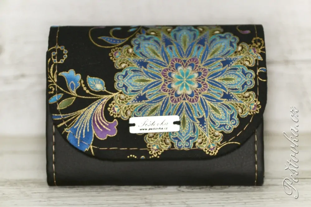 Peštovka - Malá klopová peněženka 13cm *zlatotisk*