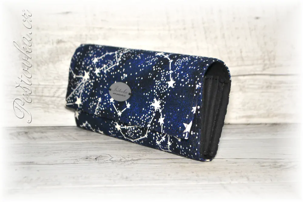  Dámská peněženka ručně vyrobená *fosforeskující nebe*