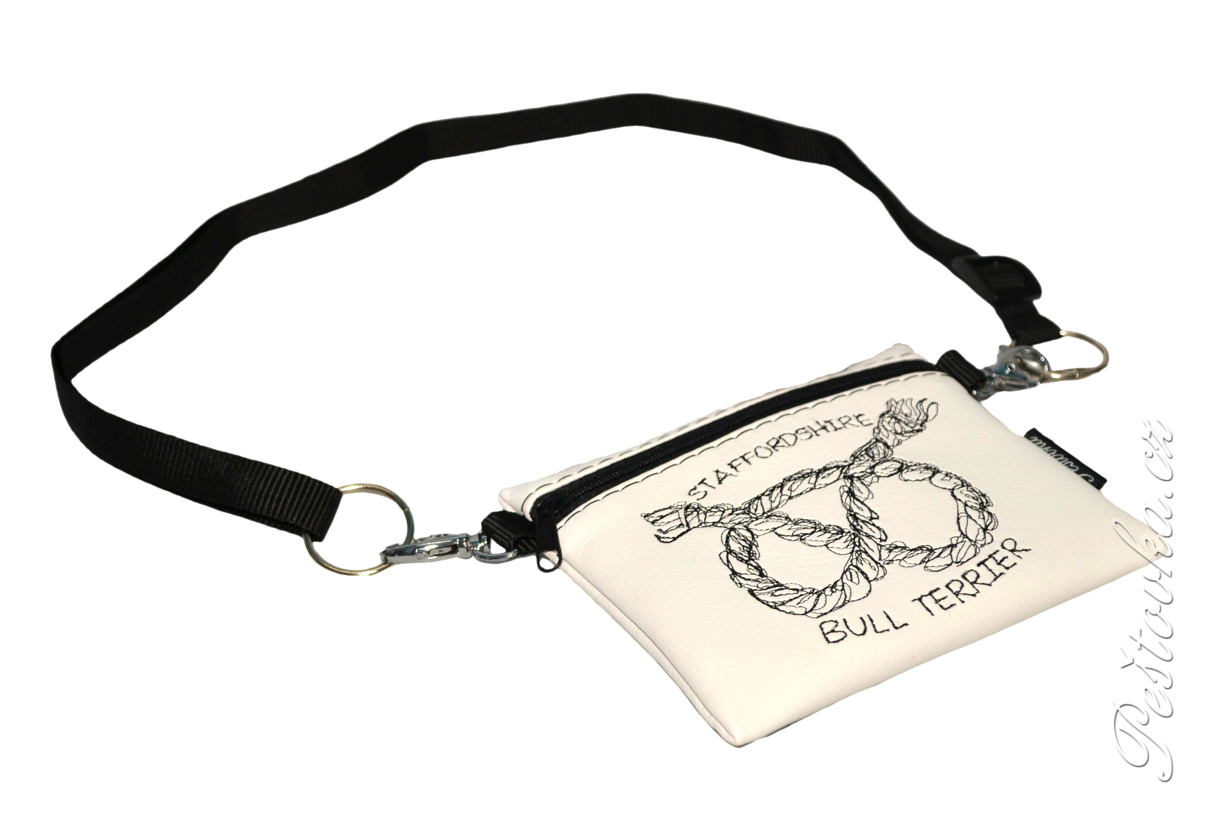 Peštovka Výstavní pamlskovník *staffie * bílý