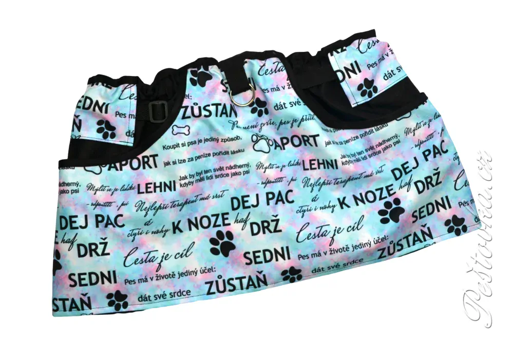 Peštovka Výcviková sukně *duhové nápisy*