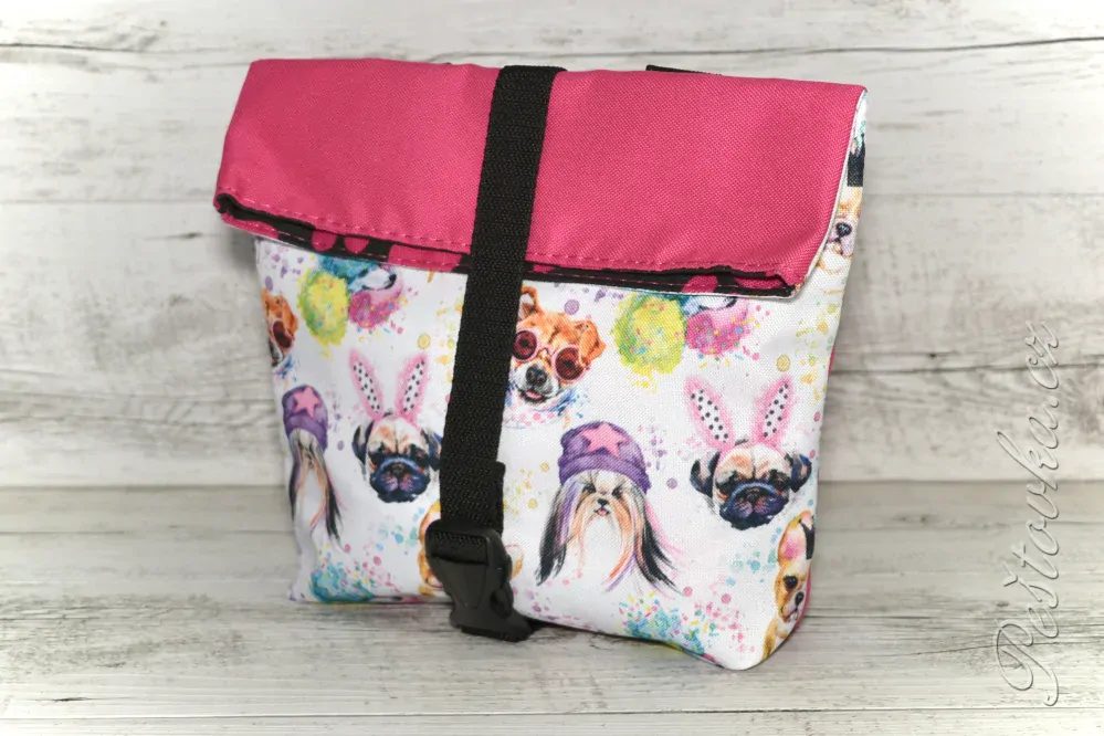 Peštovka Dětská brašnička na kolo *veselí pejsci*