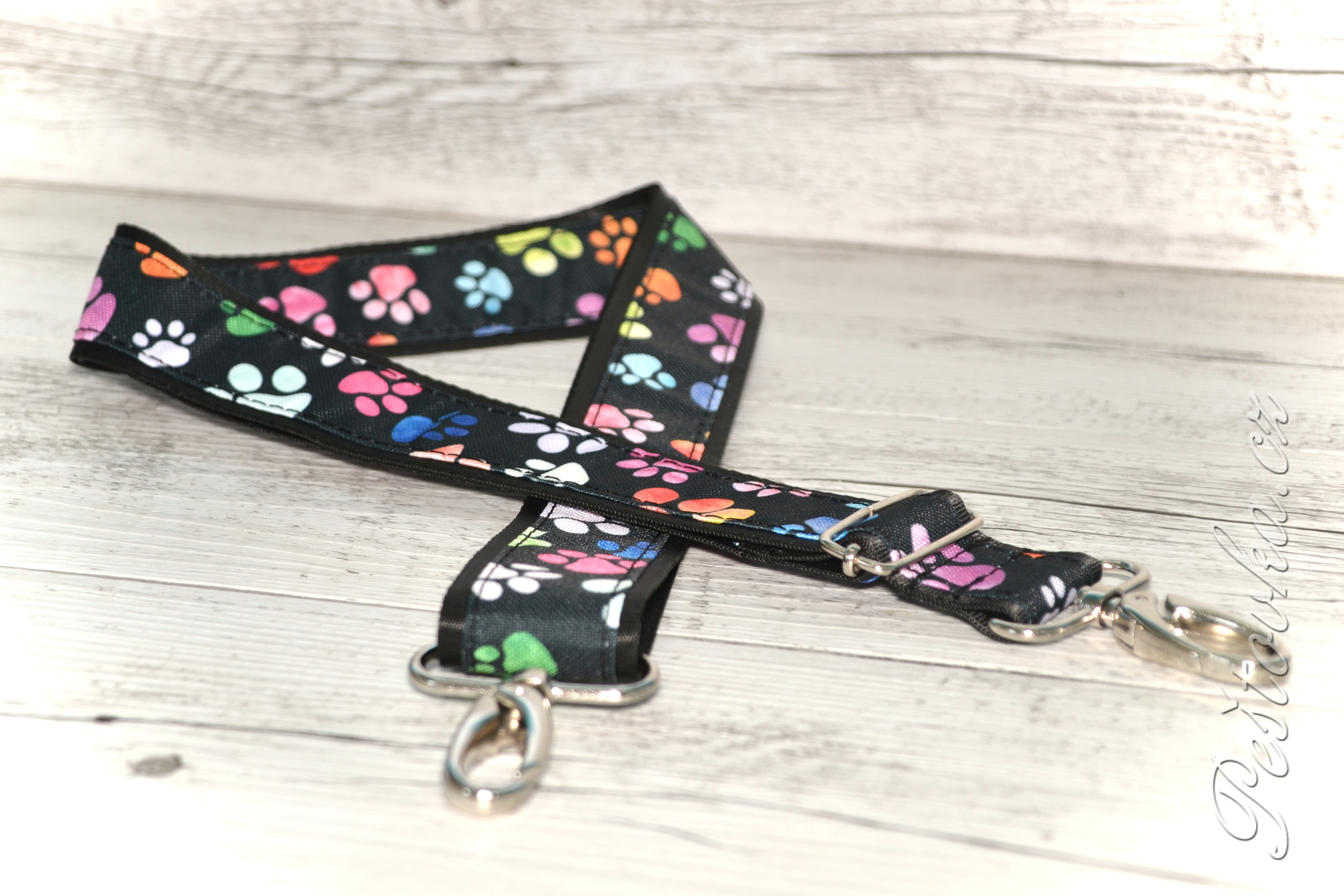 Peštovka - Náhradní barevný popruh ke kabelce *malé barevné tlapky*