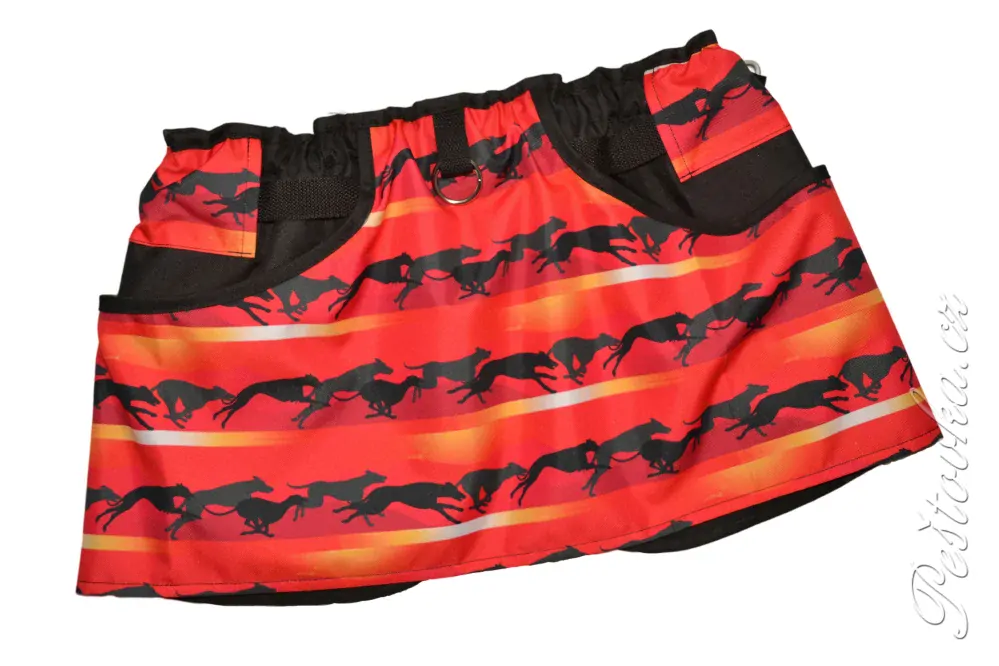 Peštovka Výcviková sukně *chrti na červené*