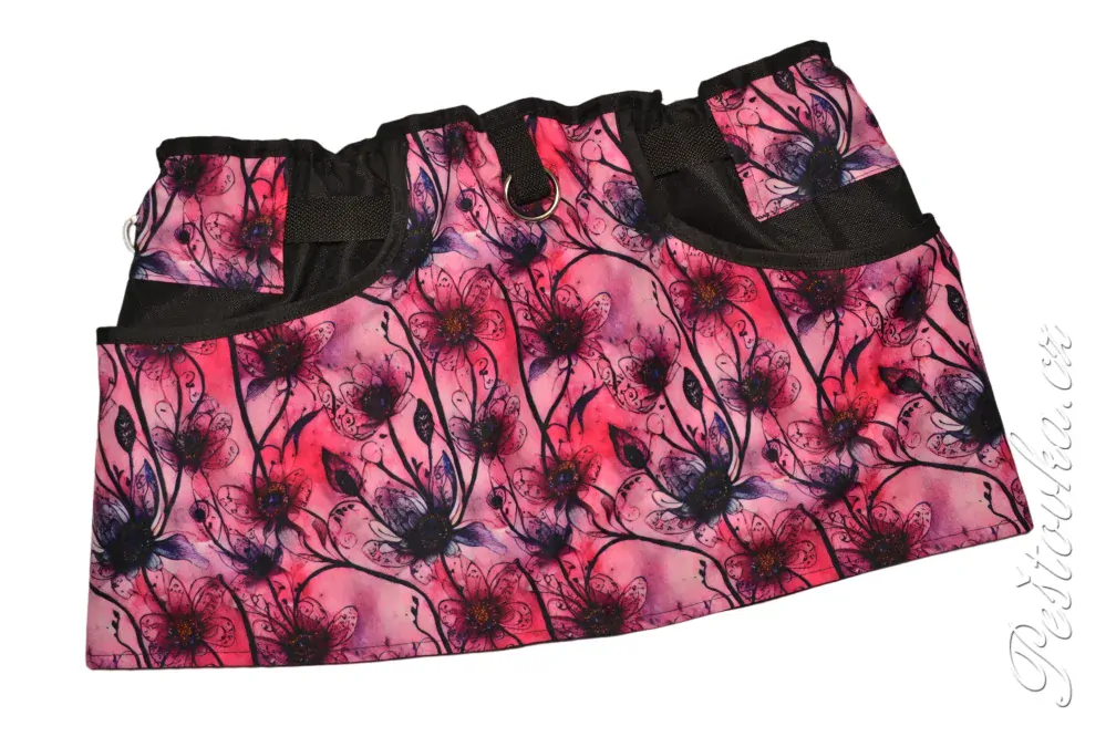 Peštovka Výcviková sukně *magické černé květy*