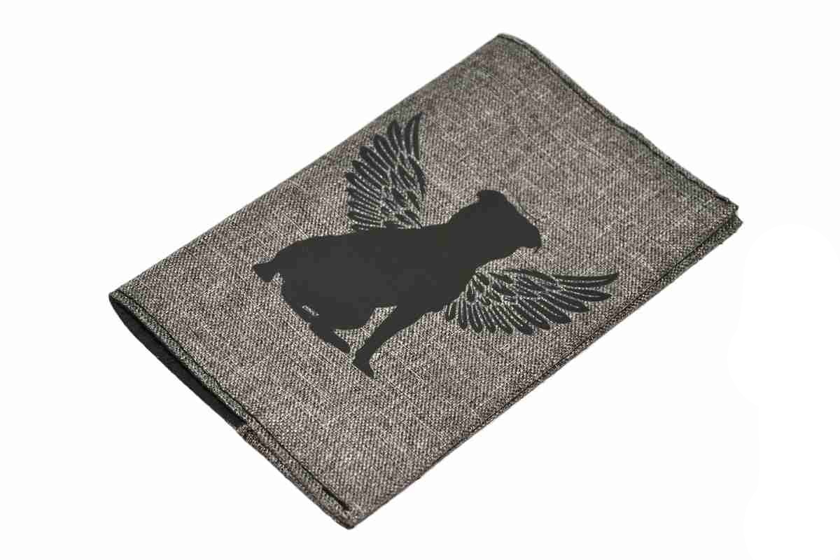 Peštovka Obal na očkovací průkaz *stafík - anděl* šedý