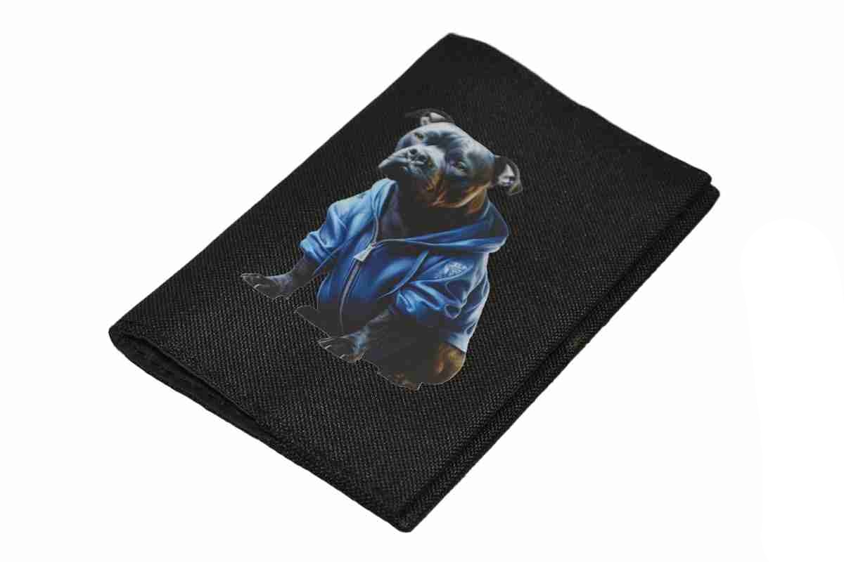 Peštovka Obal na očkovací průkaz *stafík v mikině* černý