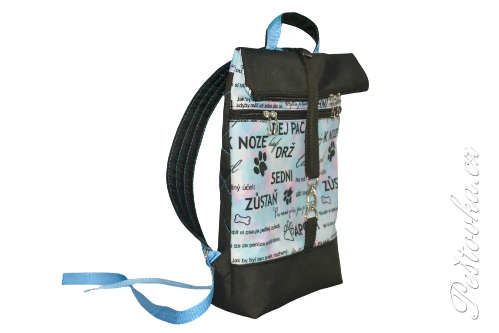 Peštovka Překlápěcí batoh Lucas *duhové nápisy*