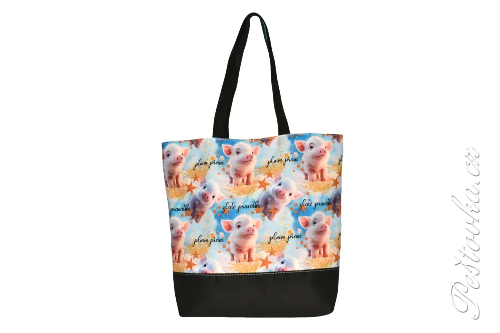 Peštovka Nákupní taška *ZLATÁ PRASÁTKA*