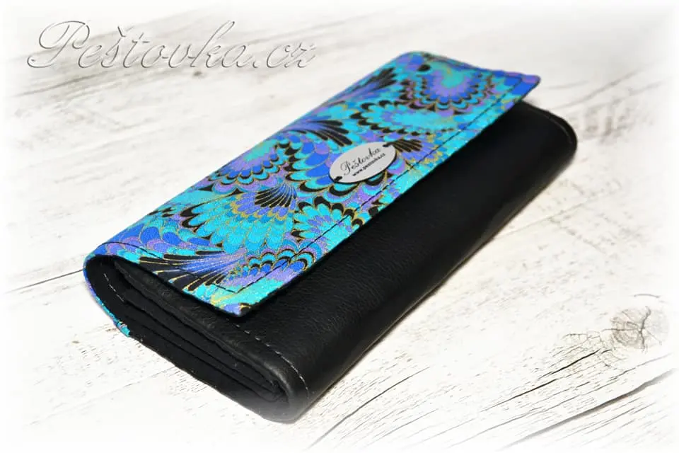 Peštovka peněženka ručně šitá *Abstract Endpaper Metallic*