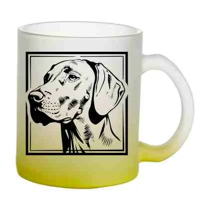 Hrnek skleněný MATNÝ 330 ml A+ barevný gradient *MAĎARSKÝ OHAŘ*