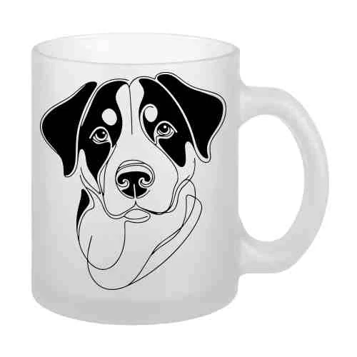 Hrnek skleněný MATNÝ 330 ml A+ barevný gradient *ENTLEBUŠSKÝ SALAŠNICKÝ*