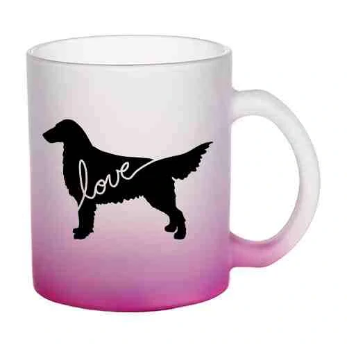 Hrnek skleněný MATNÝ 330 ml A+ barevný gradient *FLAT*