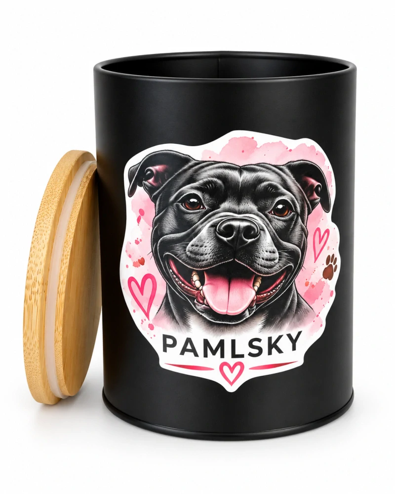 Peštovka - Dóza na pamlsky – černá 1,3 l