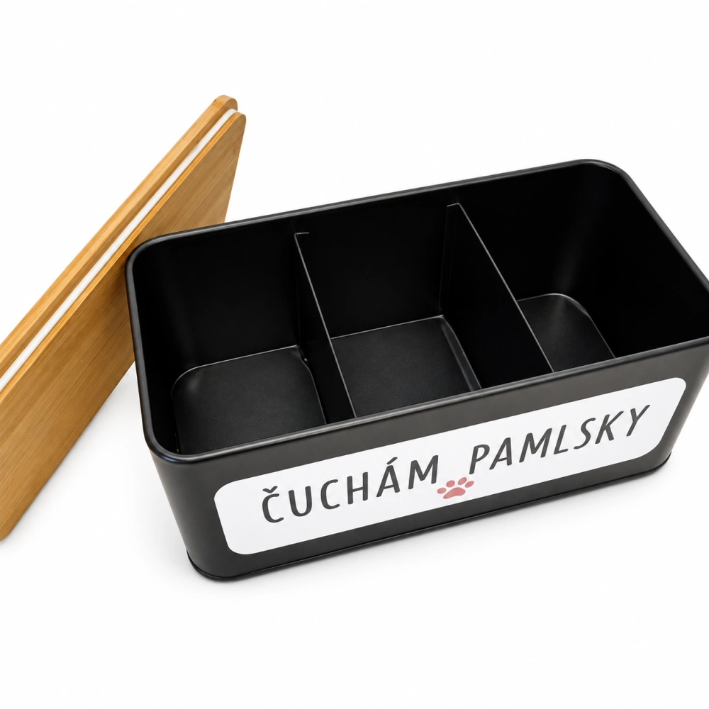 Peštovka - Pamlskový box se 3 přihrádkami – černý