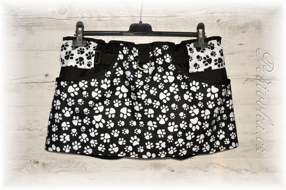 Peštovka Výcviková sukně *černobílé tlapky*