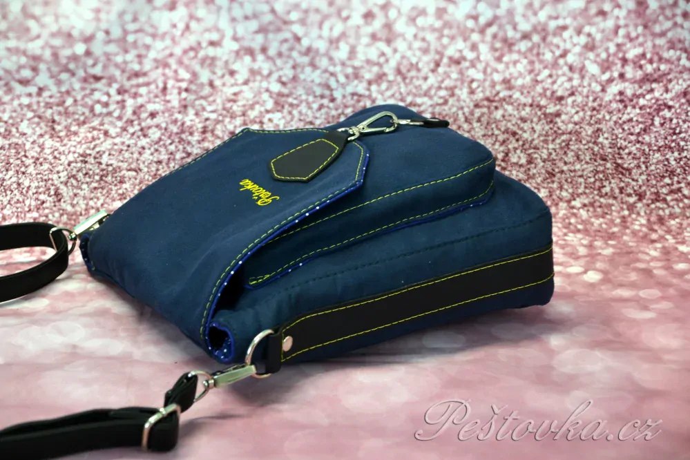 Peštovka - pánská brašna Jamie *tm.modrá/žlutá*
