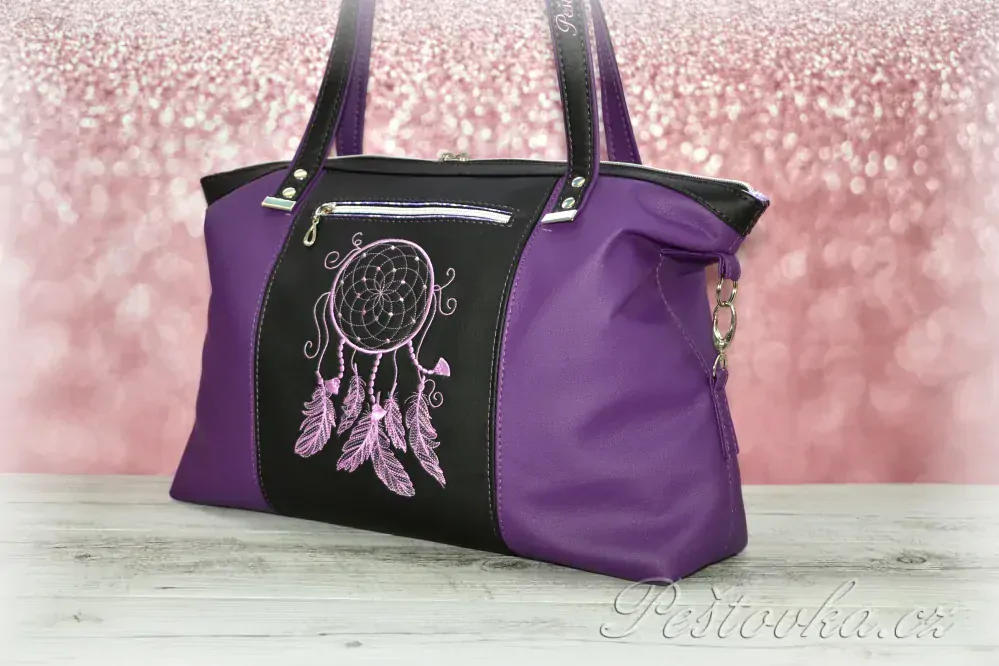Peštovka - kabelka ANTONELLA *černo- fialová