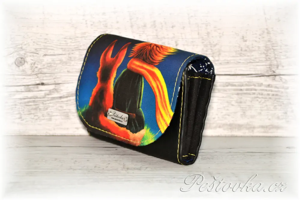 Peštovka - Malá klopová peněženka 13cm *Malý princ*