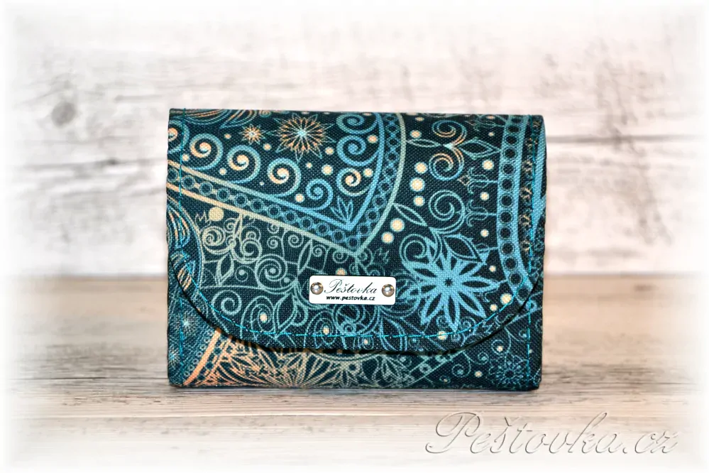 Peštovka - Malá klopová peněženka 13cm *MEHNDI*