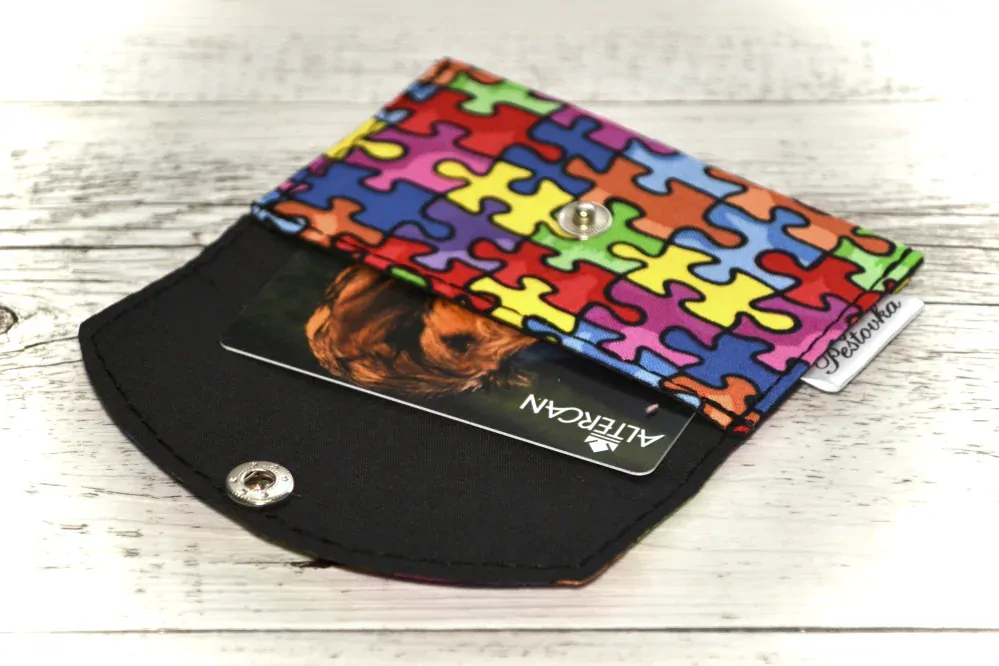Peštovka - kapsička na karty *barevné puzzle*