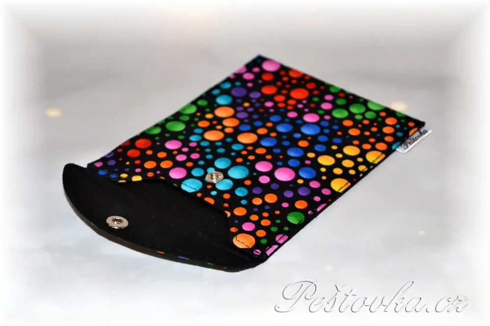 Peštovka - obal na očkovák - kapsička *barevné bublinky*