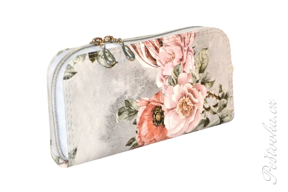 Peštovka Zipová peněženka *Vintage flowers*