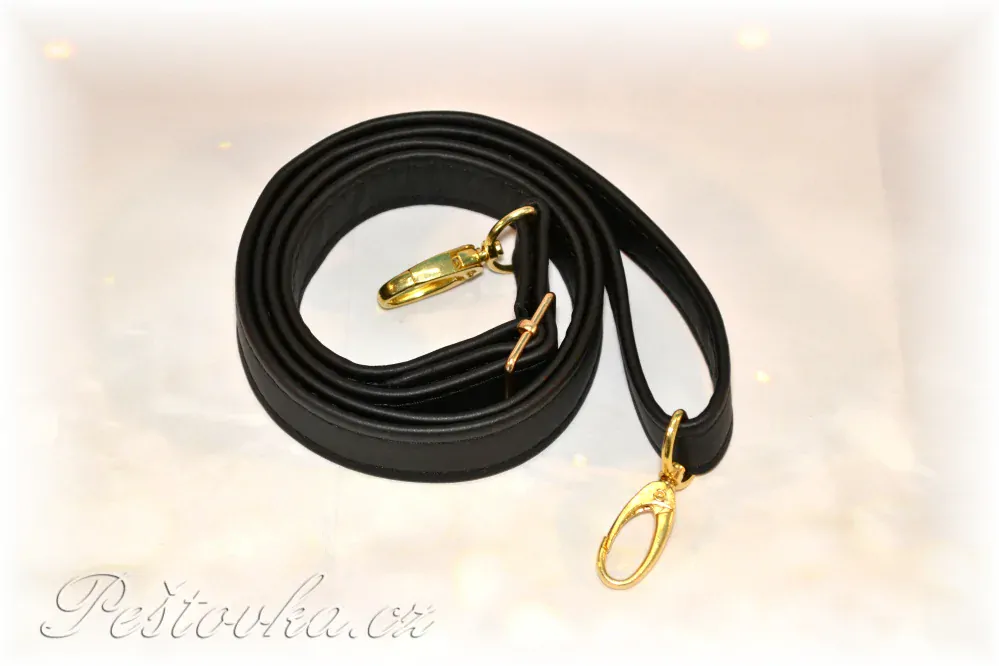 Peštovka - popruh ke kabelce *černý se zlatou*