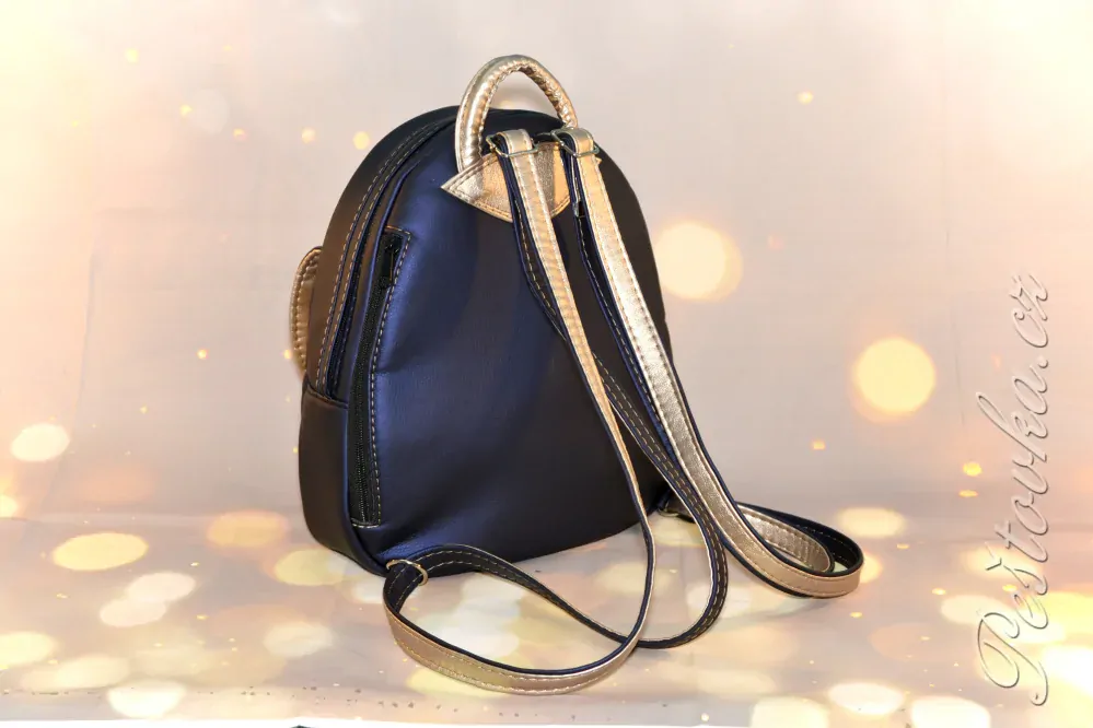 Peštovka - batůžek KISS *modrofialový se zlatou*