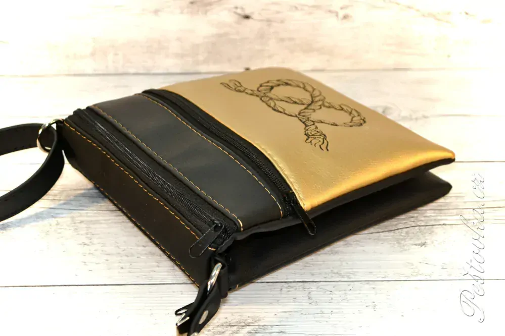 Peštovka - kabelka Tea *zlatá s provázkem*