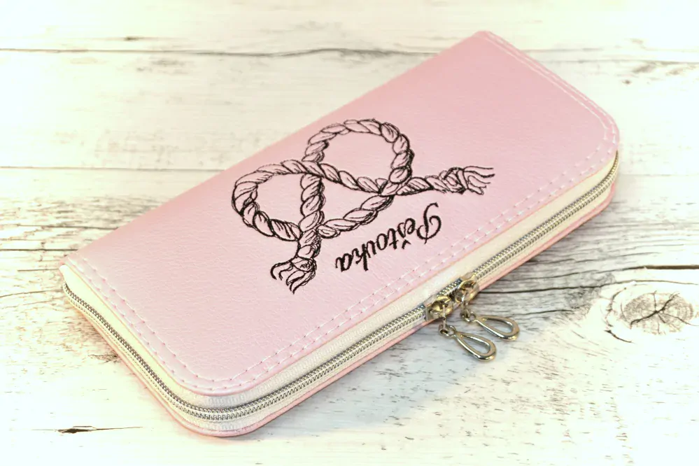 Peštovka Zipová peněženka *sv.růžová s provázkem*