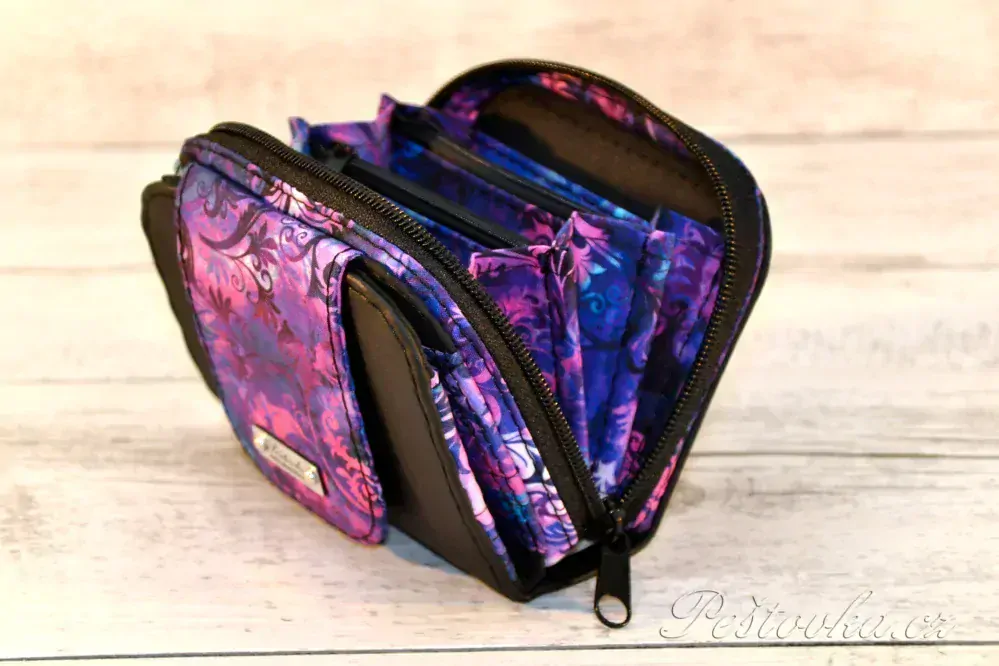 Peštovka Malá praktická peněženka *modro-růžová*