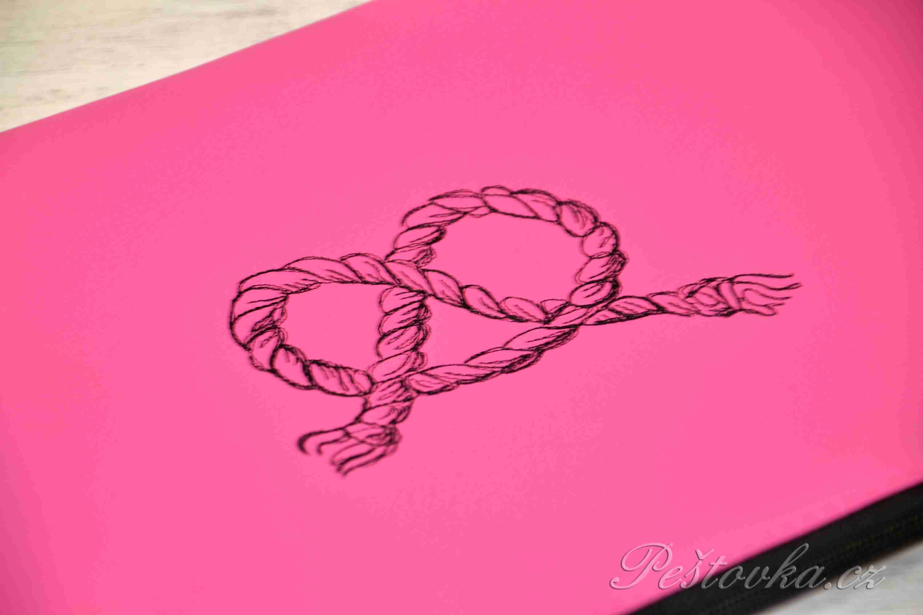 Pouzdro na průkazy původu A4 STAFFBULL *růžový s provázkem*