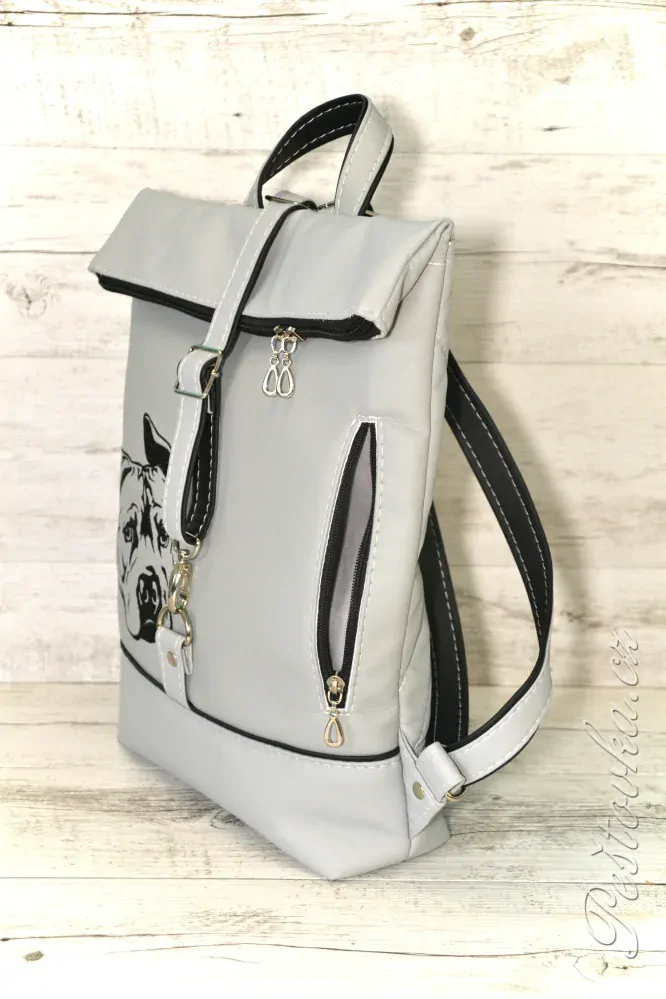 Peštovka Překlápěcí batoh Lucas *staford* šedý s černou